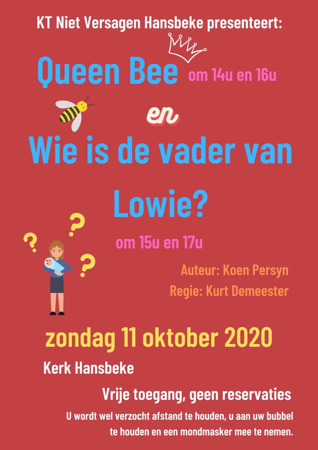 Flyer Queen Be en Wie is de vader van Lowie?